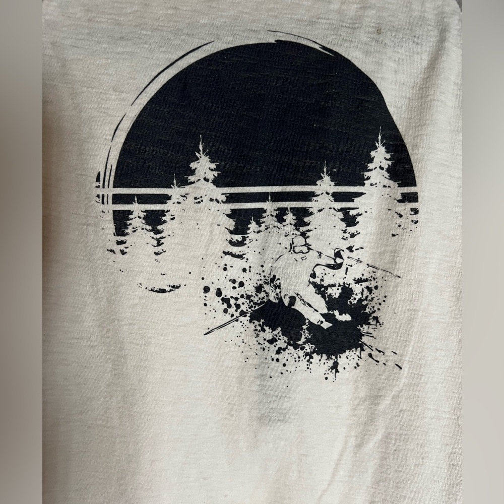 James Perse Yosemite Mammoth white baseball henley LS tshirt sz 4(XL) - Picture 5 of 10